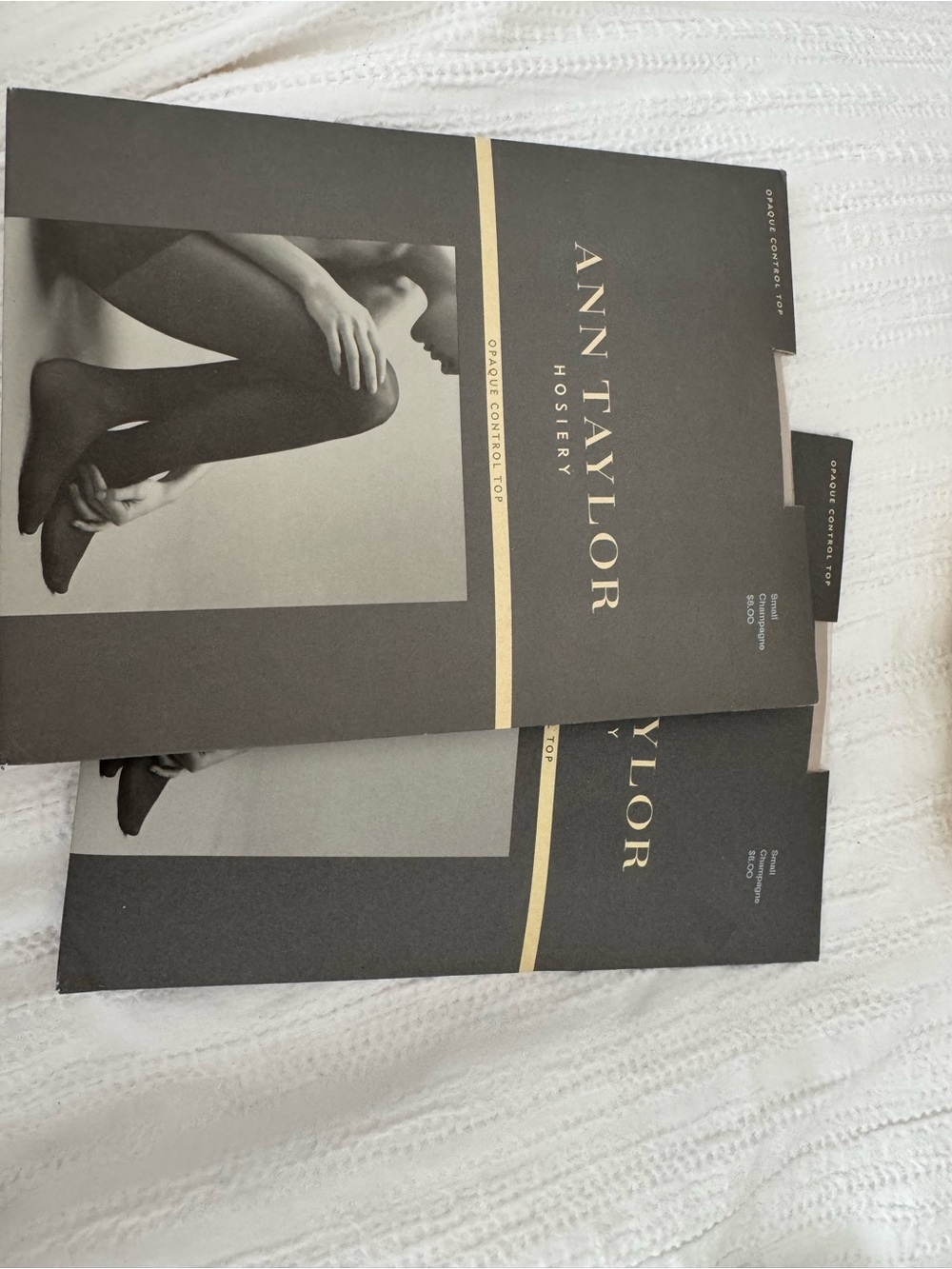 Ann Taylor Black Opaque Hosiery - Control Top  2 pairs